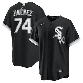 mens nike eloy jimenez black chicago white sox alternate re